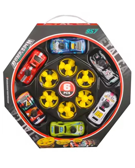 Ctoys Çek Bırak Pervaneli Yarış Arabası Çantalı Set 6lı