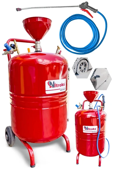Nitroks Profesyonel Oto Yıkamacılara Özel 100 Lt Model Köpük Püskürtme Tankı Kırmızı