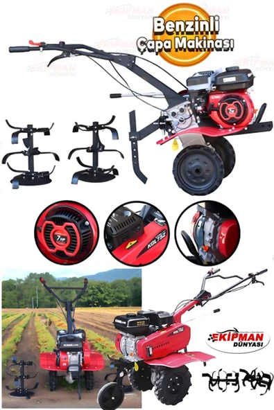 WORKMASTER Kama KGL75Z Benzinli Ipli 7 Hp Çapa Makinası + Çapa Alt Grubu