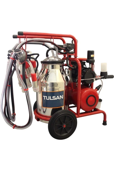 TULSAN Klasik Tip Çift Inek Süt Sağım Alüminyum Güğüm (YAĞLI MODEL) 40 Lt.