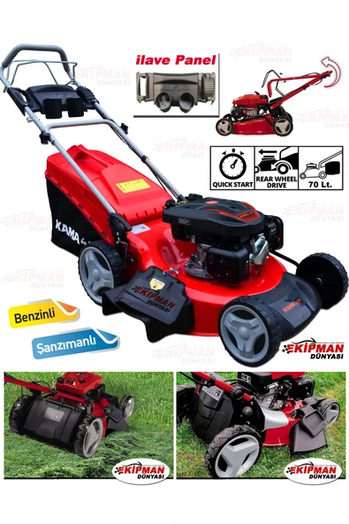 WORKMASTER Kama UMS56 Benzinli Şanzımanlı Çim Biçme Makinası 56 Cm 70 Litre