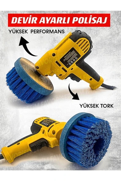 PROXTECH Devir Ayarlı Koltuk Yıkama ve Koltuk Fırçalama Makinası Fırça - 2