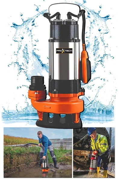 PROXTECH Doma V250F Drenaj Temiz Foseptik Atık Su Dalgıç Pompası Foseptik Pompa 0,40 HP