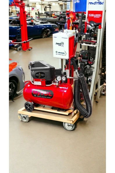 PROXTECH En Çok Tercih Edilen 2HP 50 Litre 8Bar Boya ,Lastik Hava Kompresörü 15Mt Spiral Hortum Stoper Kit - 6