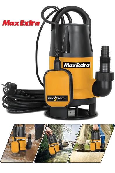Max Extra Kirli Su Dalgıç Pompa Şamandıralı 400 Watt 5 Metre Yükseklik 8 Metre Emme