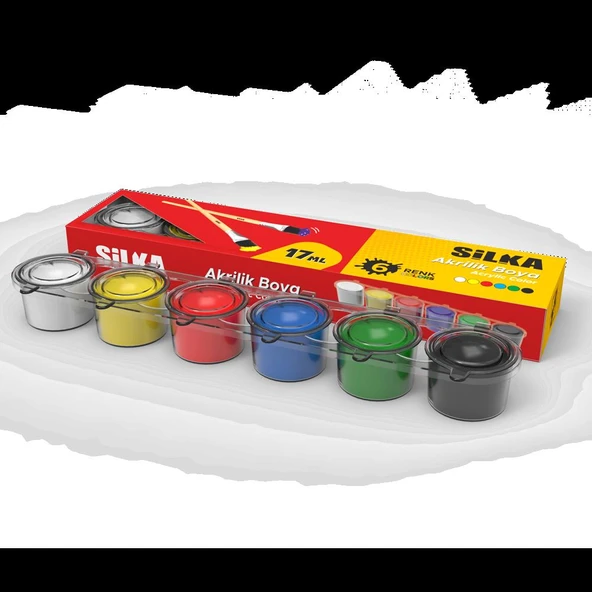 SILKA AKRILIK BOYA 6 RENK 17 ML (ART.997) ürün görseli