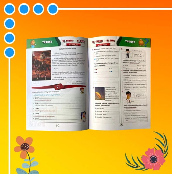 4.Sınıftan 5.Sınıfa Geçenler için Haftalık Yaz Tatili Tekrar ve Tatil Kitabı Seti - 2