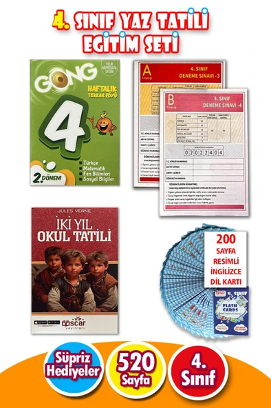 4.Sınıftan 5.Sınıfa Geçenler için Haftalık Yaz Tatili Tekrar ve Tatil Kitabı Seti