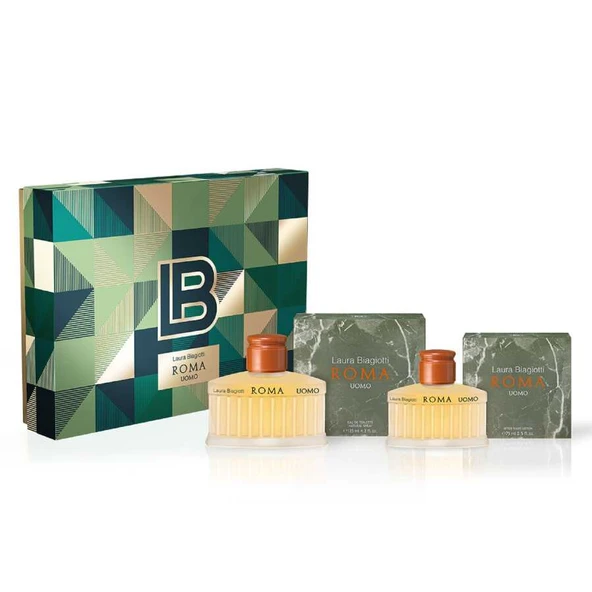 LAURA BIAGIOTTI ROMA UOMO DELUXE 125ML EDT SET ürün görseli 1