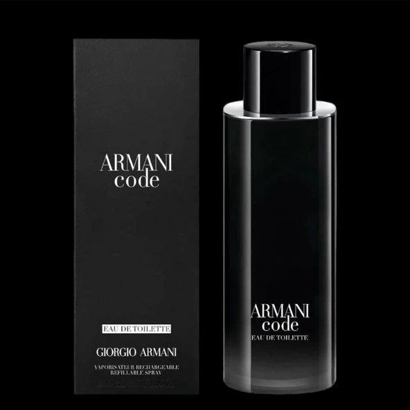 ARMANI NEW CODE MEN 200ml EDT REFILLABLE - Resim 3