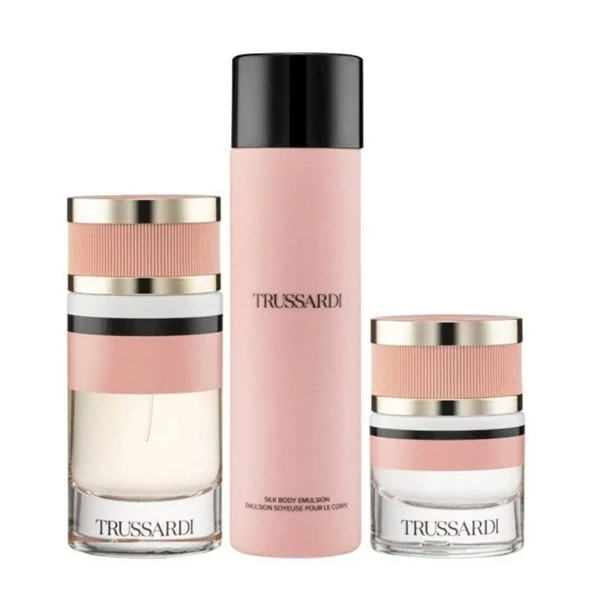 TRUSSARDI FEMININE URBAN DELUXE 90ML EDP SET - Resim 2