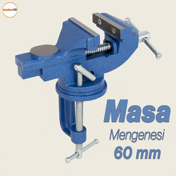 Masa Mengenesi 60 mm Mobilya Tezgah Dönerli Tabla Taban Metal Döküm İşkence Kıskaç Mini Ahşap Kanca