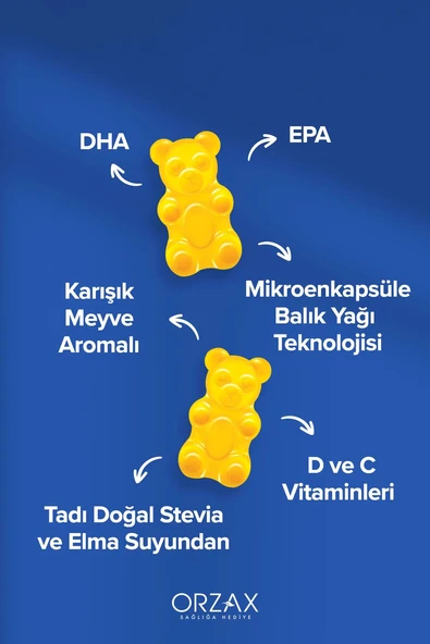 Ocean Gummies Omega-3 Kids 60 Adet Çiğnenebilir Jel Form - Resim 3