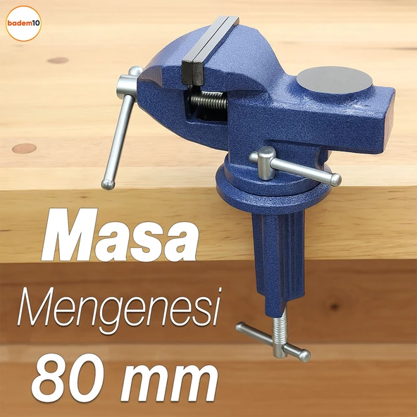 Masa Mengenesi 80 mm Mobilya Tezgah Dönerli Tabla Taban Metal Döküm İşkence Kıskaç Mini Ahşap Kanca
