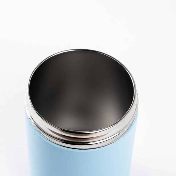 Tantitoni 2si 1 Arada Kapaklı Termos Bardak 480ml Mavi - Resim 4