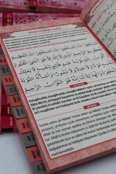 Hediyelik 10 Adet Geniş İçerik Yasini Şerif Pembe Renk Okunuşlu ve Mealli 144 shf. Orta Boy(17x24cm) - 4