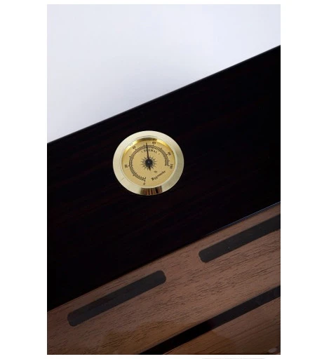 Yarım Cam Tavan Puro Humidor / Puro Saklama Kutusu - Siyah 0199 - 2