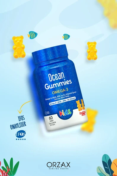Ocean Gummies Omega-3 Kids 60 Adet Çiğnenebilir Jel Form - Resim 4