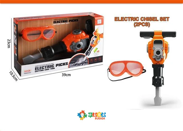 Farbu Oyuncak Pilli Hilti Tamir Seti Ve İş Gözlüğü  HB3299-23