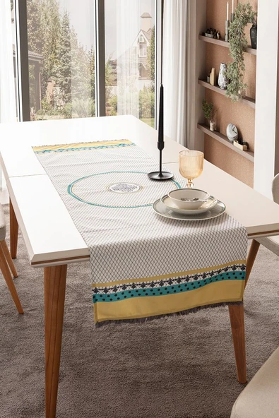 Masa Örtüsü Takımı, 6'lı Amerikan Servis, 6'lı Peçete, Runner, Masa Örtüsü - 6