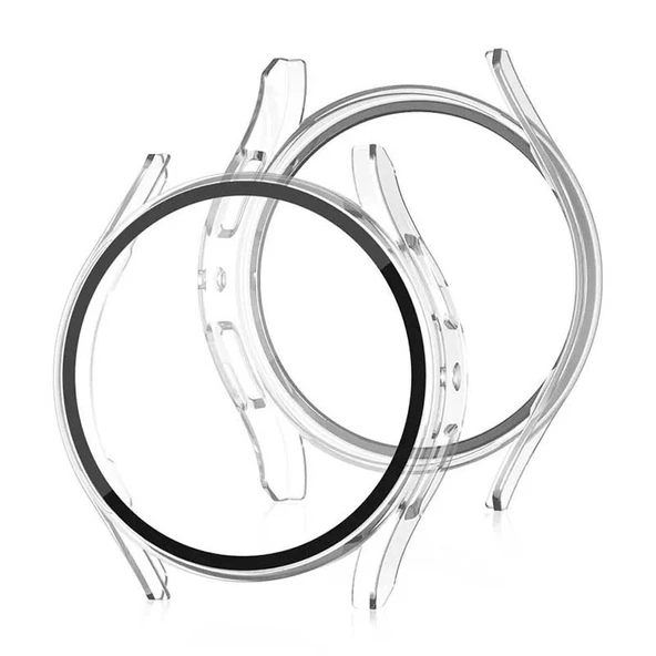 Sneezy Samsung Galaxy Watch 5 44mm PC Sert Kasa Ve Ekran Koruyucu  Şeffaf - Resim 2