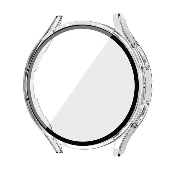 Sneezy Samsung Galaxy Watch 5 44mm PC Sert Kasa Ve Ekran Koruyucu  Şeffaf - Resim 3