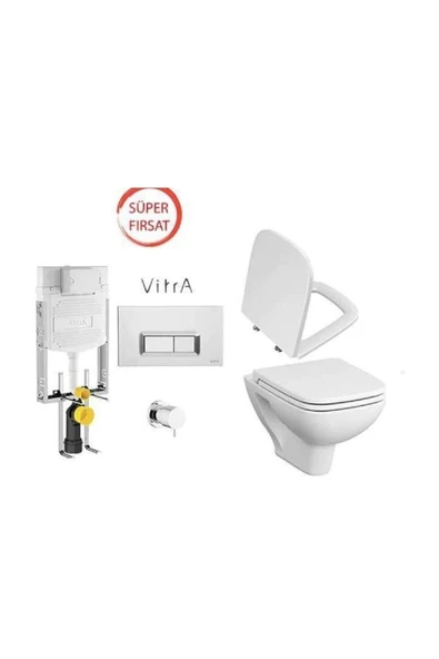 Vitra S20 Rim-Ex Asma Klozet 52 Cm + S20 Kapak+ Gömme Rezerv