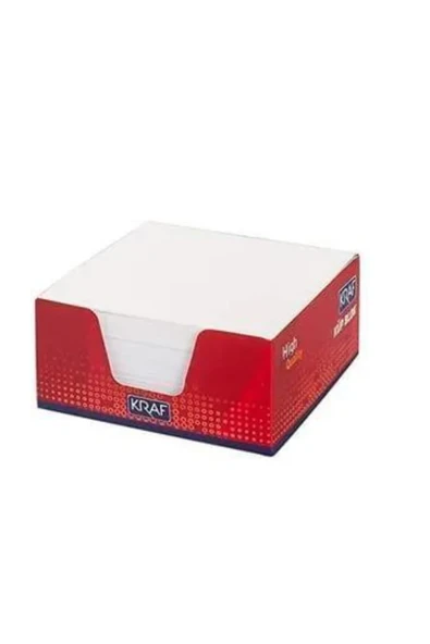 Kraf (10 PAKET) Küp Blok Beyaz 8X8 Cm (115G) - 3