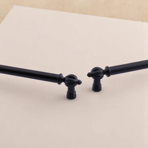 Defne Metal Kulp Siyah 224 mm Mobilya Çekmece Dolap Kapak Kulpları Kulb Kulpu Mutfak Dolabı - 6