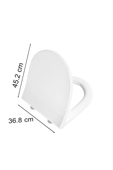 Vitra Sento 130-003R009 Klozet Kapağı, Yavaş Kapanır, Kolay Çıkabilir, Beyaz - 6