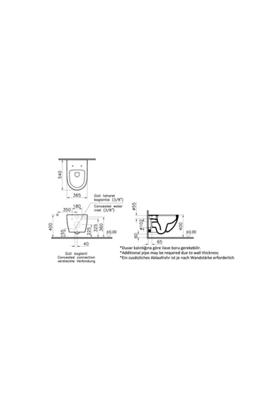 Vitra Sento Rim-Ex Asma Klozet Seti (Kapak Dahil) - 5