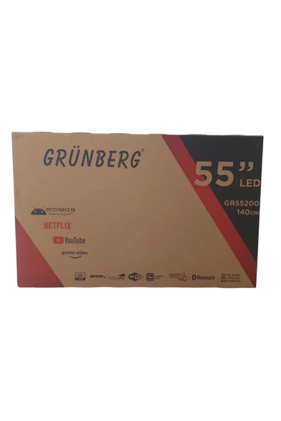 Grünberg GR55200 4K Ultra HD 55" 140 Ekran Uydu Alıcılı Android Smart LED TV