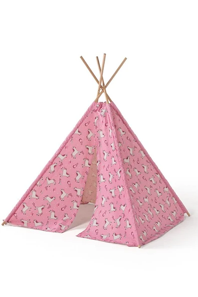 Çocuk Oyun Çadırı Ahşap Direkli Geniş Oyun Evi 150x150x200 cm - 7