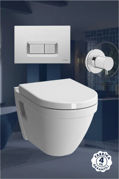 Vitra S50 Asma Klozet, Seti Beyaz 54 Cm (Gömme Rezervuar Dahil)