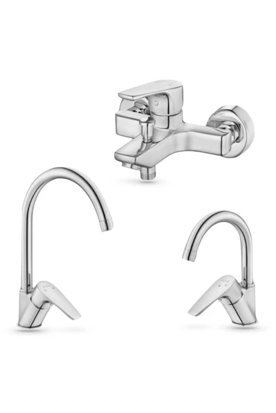 Eca Niobe Banyo, Niobe Eviye, Niobe Lavabo Bataryası Üçlü Set.