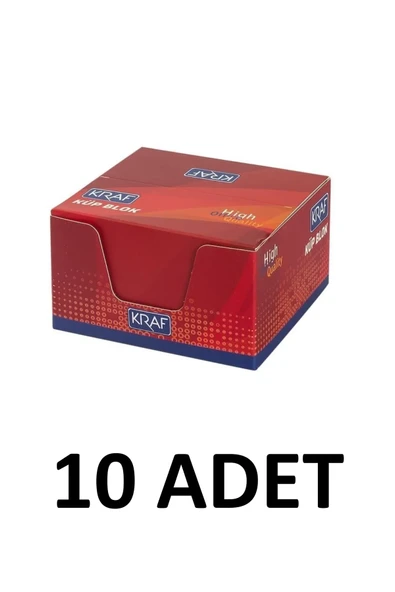 Kraf (10 PAKET) Küp Blok Beyaz 8X8 Cm (115G)