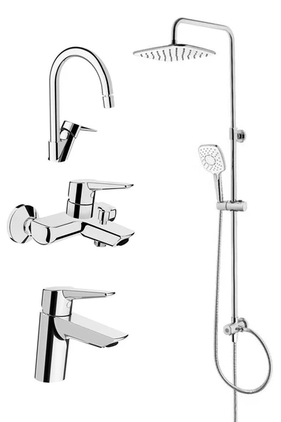 Artema Solid S Batarya Seti, Punto Plus 3S Tepe Duş Takımı A45739