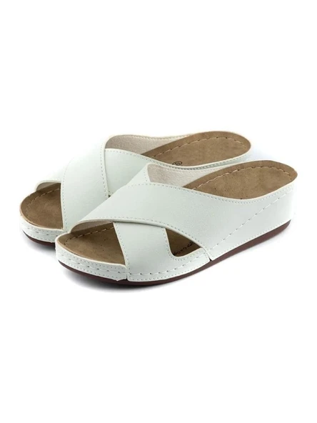 ROY JONES 1802 BEYAZ COMFORT CASUAL ANATOMİK RAHAT KALIP TERLİK - 7