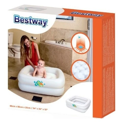 Bestway 51116 Şişme Tabanlı Bebek Havuzu (86 cm x 86 cm x 25) GKO - 5