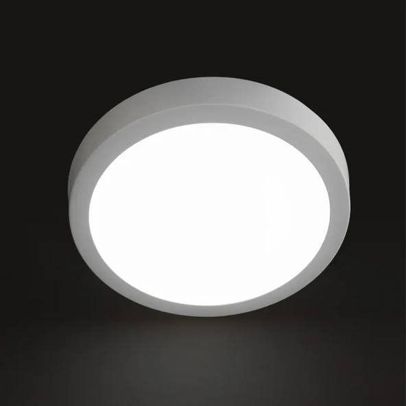 ARES GROUP 18 Wat Sıva Üstü Yuvarlak Led Panel 1800LM Beyaz Işık 6400K A++ - 2