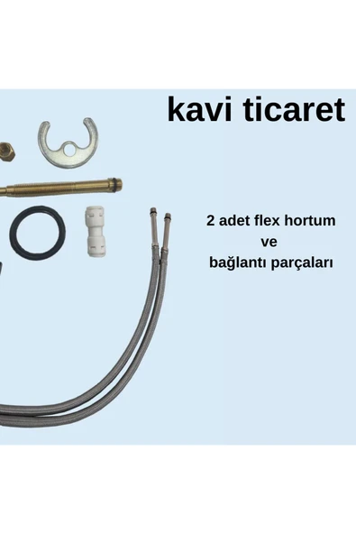 Ema Mutfak Evye Bataryası 3 Yollu Arıtmalı Batarya Siyah - Resim 4