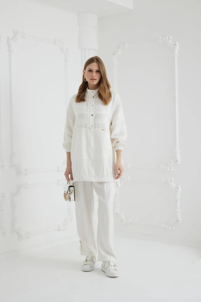 GOLD SİMLİ KETEN TAKIM