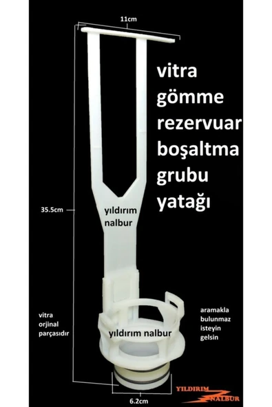 Vitra Gömme Rezervuar Boşaltma Grubu Yatağı Baskı Parçası - 2