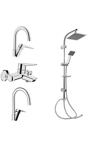 Artema Solid S Kuğu Lavabo, Banyo, Eviye,Gms Karine Tepe Duş Set ürün görseli 1