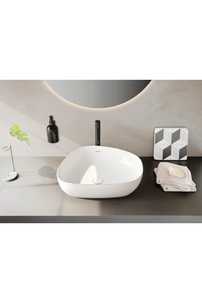 Vitra Outline 5991B403-0016 Asimetrik Lavabo, Clean, 56 Cm, Beyaz - 2