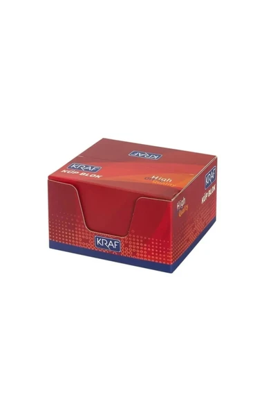 Kraf (10 PAKET) Küp Blok Beyaz 8X8 Cm (115G) - 4