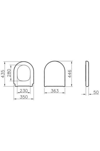 Vitra Yavaş Kapanır Ses Yok Klozet Kapağı (Model 2) 121-003-909 - 2