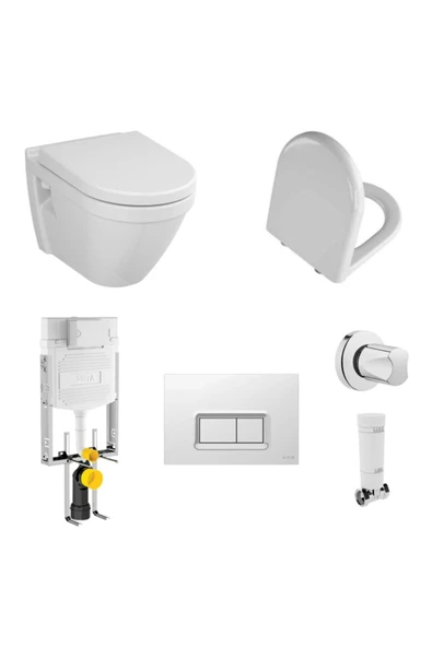 Vitra S50 Rimex Kanalsız Asma Klozet Kapak Gömme Rezervuar 700-1909