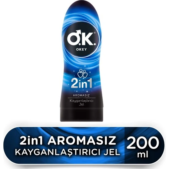 OKEY 2'İN1 AROMASIZ KAYGANLAŞTIRICI JEL 200 ML - Resim 2