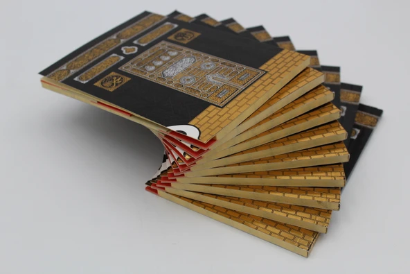 Özel İsim Etiketli 10 Adet Kabe Model Fihristli Yasin-i Şerif 128shf Çanta Boy(16x11cm)